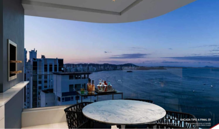 Varanda gourmet do Tonino Lamborghini Residences, Barra Sul