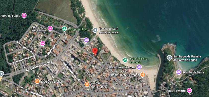 Localização do Orla da Barra