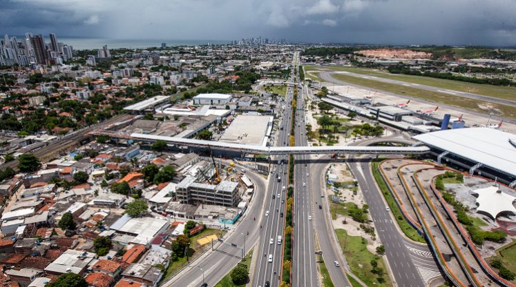 Vista aérea da Imbiribeira em Recife, PE