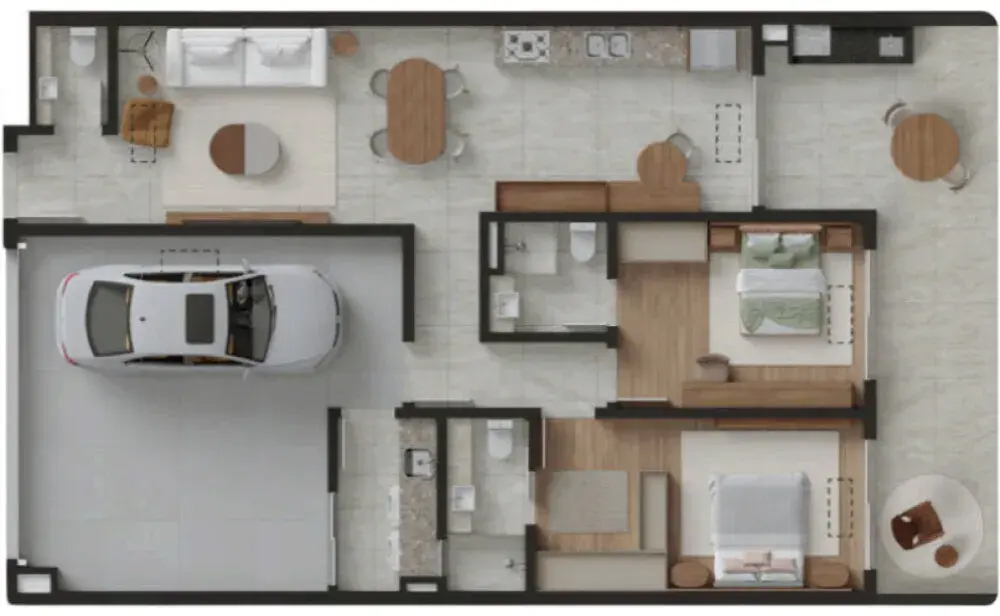 Planta de 150 m² do Park Haus