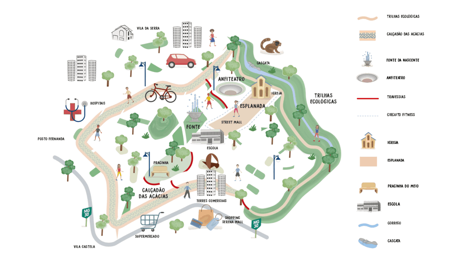 Mapa do projeto Novo Vale do Sereno