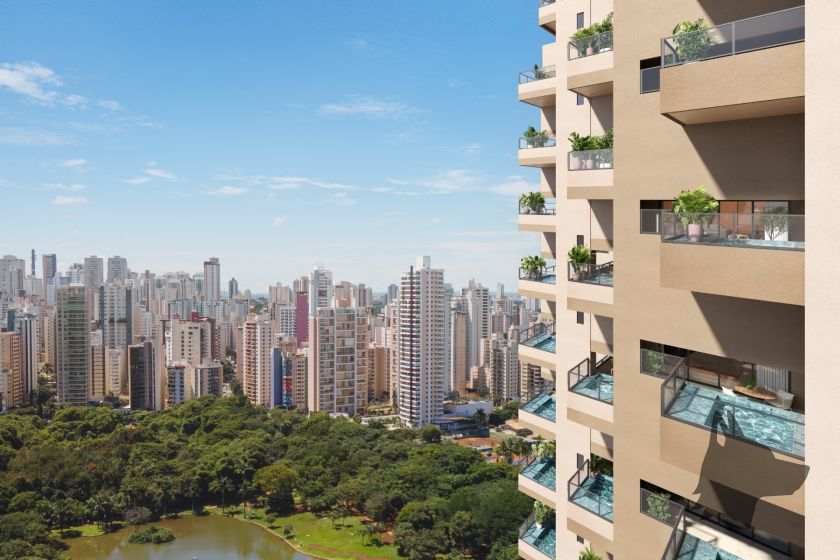 Vista aérea do Lodge Vaca Brava