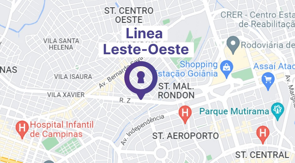 Localização do Linea Leste-Oeste