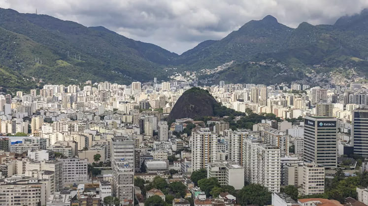 Vista aérea da Tijuca no Rio de Janeiro