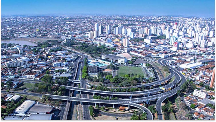 Vista aérea de São José do Rio Preto, SP
