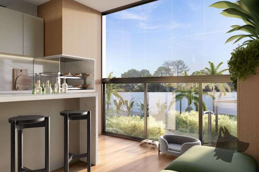 Living do Prédio Liv.In em Curitiba