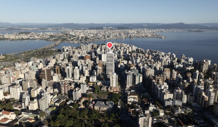 Vista aérea Monumental, da RBV Incorporadora, no Centro de Florianópolis