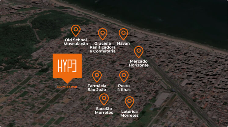 Localização do Hype Residencal