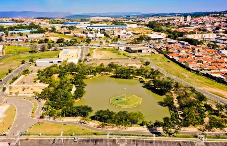 Vista aérea de Itupeva, SP