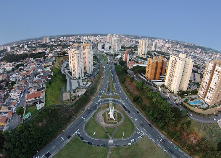 Vista aérea de Jundiaí, SP