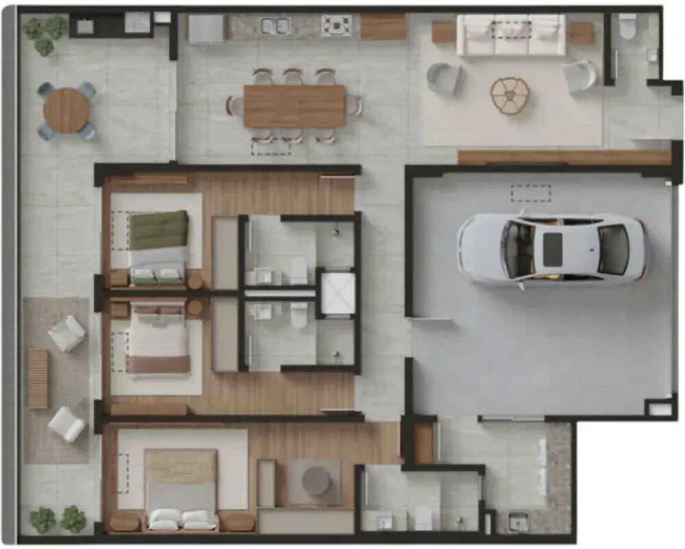 Planta d 191 m² do Park Haus