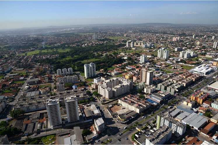 Vista aérea de Aparecida de Goiânia, na Região Metropolitana de Goiânia