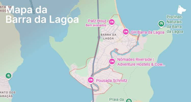 Mapa da Barra da Lagoa