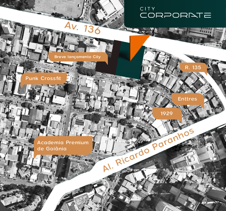 Localização do City Corporate by Pininfarina