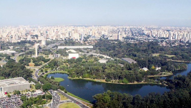 Vista aérea do Parque Ibirapuera