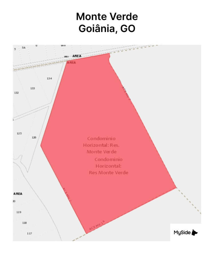 Mapa do Monte Verde em Goiânia