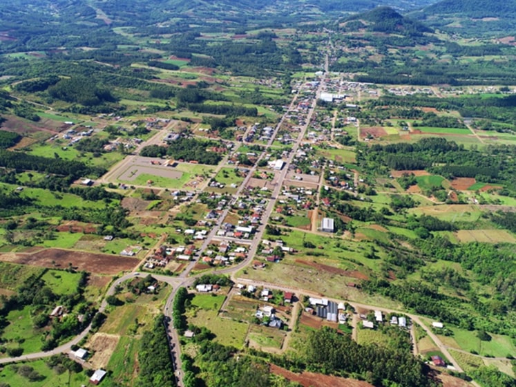 Vista aérea de Presidente Lucena, RS