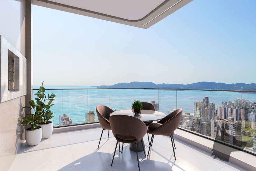 Sacada vista mar no Serenity Residence