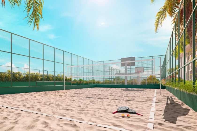 Quadra de areia do Autêntico Flamboyant Residencial