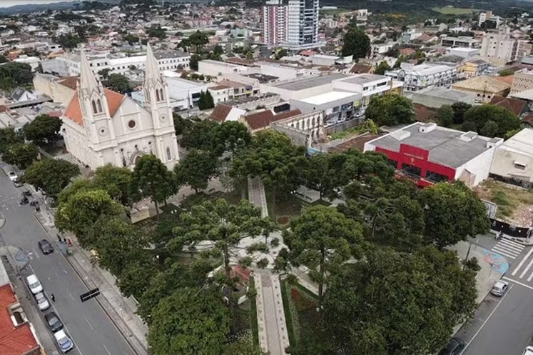 Vista aérea de Campo Largo, no Paraná