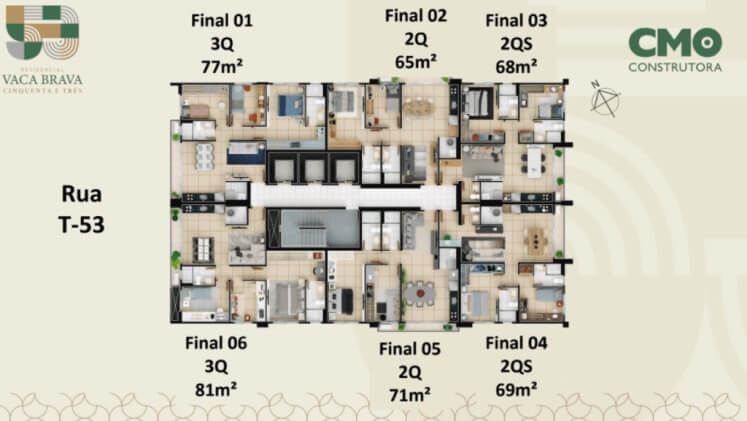 Planta Residencial Vaca Brava 53 - Goiânia/Go