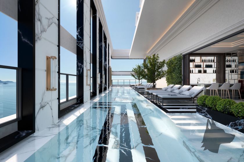 Piscina no rooftop do Bristol Residence