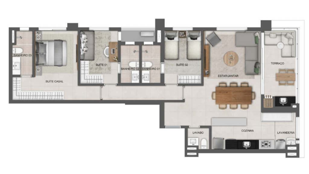 Cobertura 117 m² do Nest23