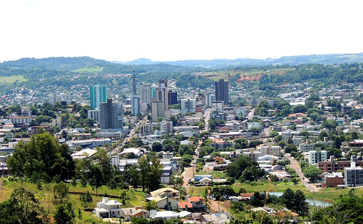 Vista aérea de Francisco Beltrão, no Paraná