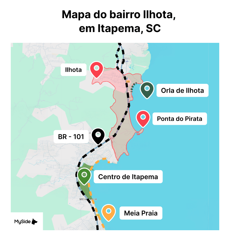 Mapa de Ilhota