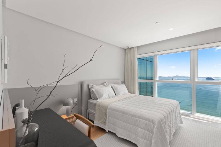 Suíte do apartamento de 196 m² do One Tower