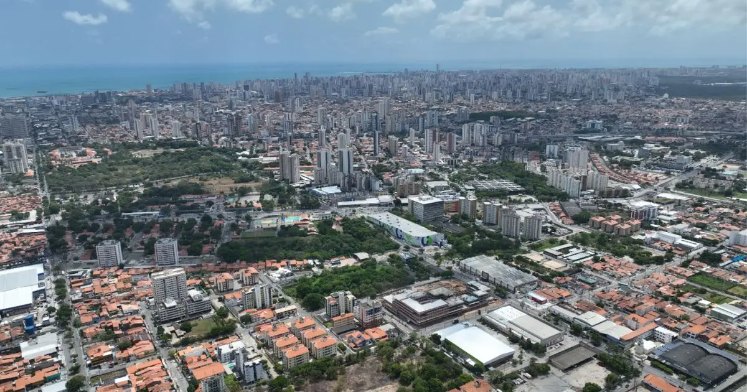 Vista aérea de Fátima em Fortaleza