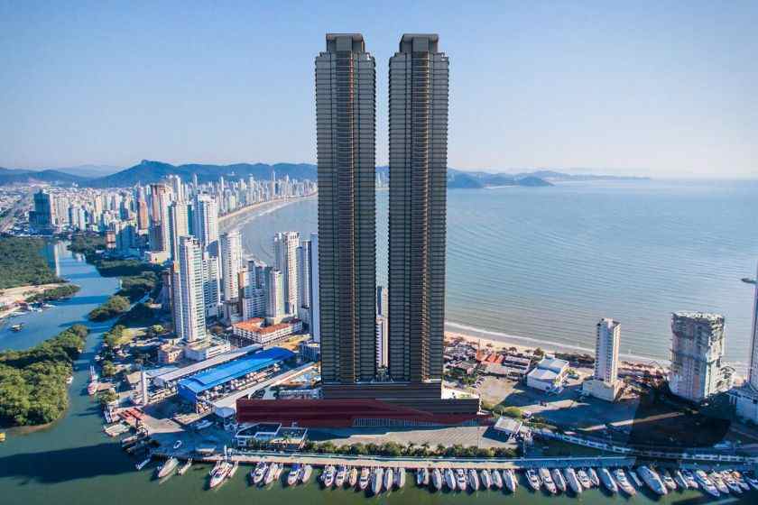 Vista aérea do Yachthouse by Pininfarina