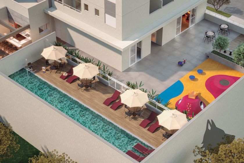 Área de lazer do Sun Raja Residence