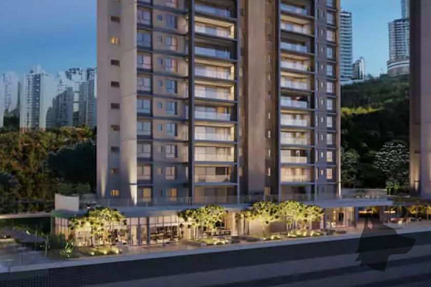 Fachada do empreendimento Aura, em Nova Lima