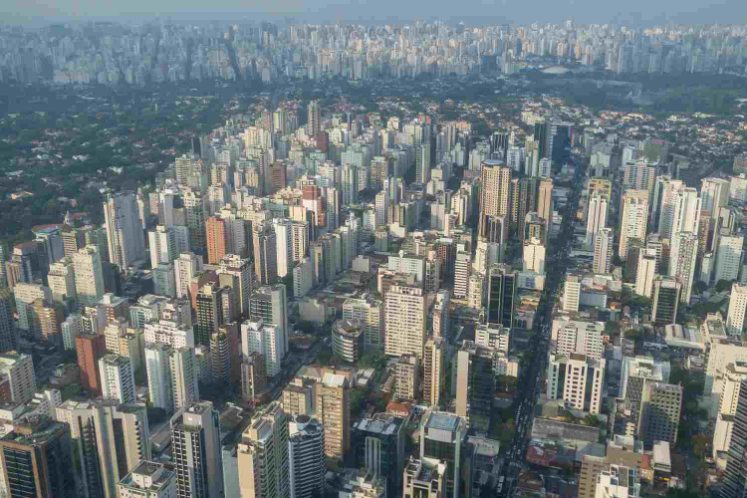 Vista aérea do Itaim Bibi em São Paulo