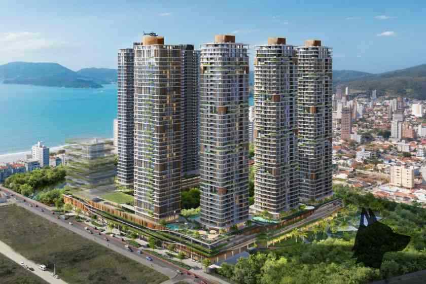 Vista aérea do Lagom Perequê