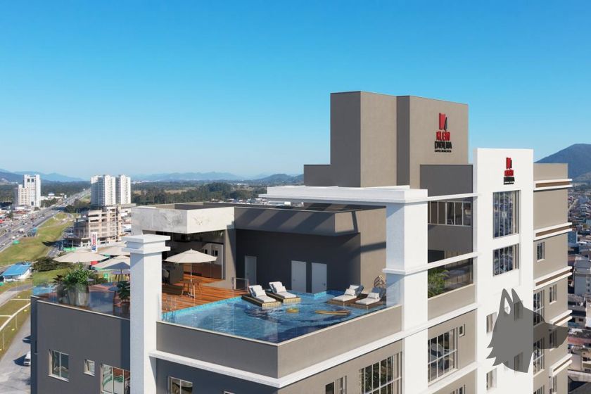 Lazer no Rooftop do Charming Residence