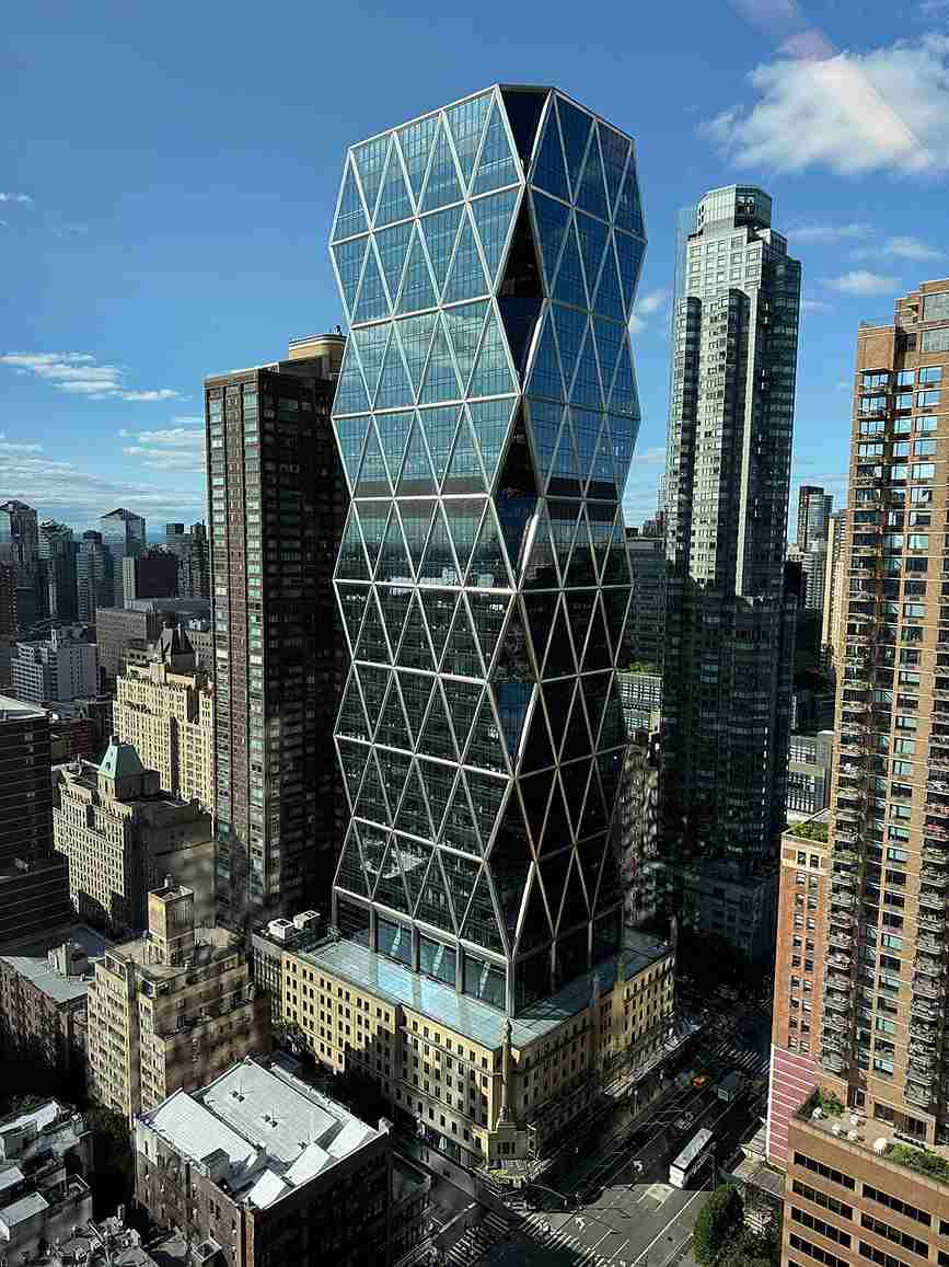 Imagem vertical do Hearst Tower 
