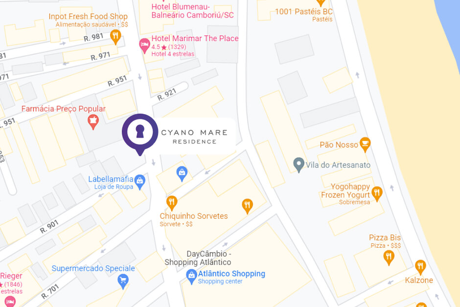 Imagem do mapa da localização do residencial Cyano Mare