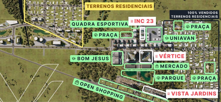 Mapa do Vivapark Porto Belo