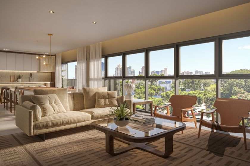 Living do apartamento do Piemonte Alberi
