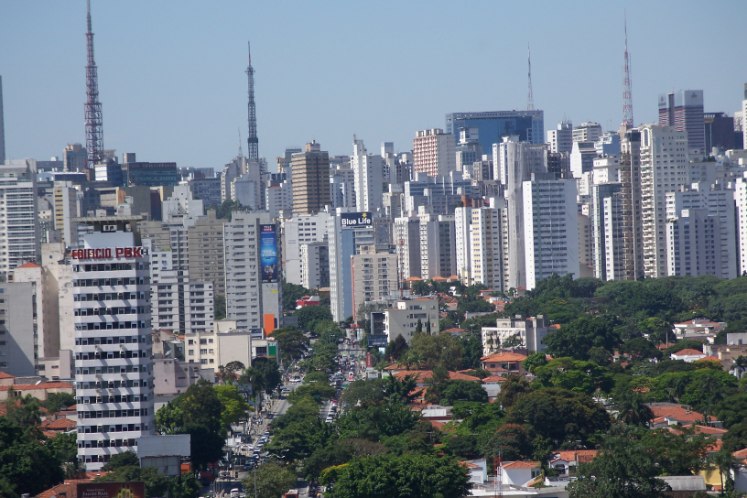Vista do Jardim Paulista em São Paulo