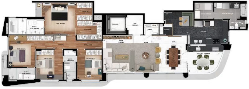 Planta do Origem Luxury Residence