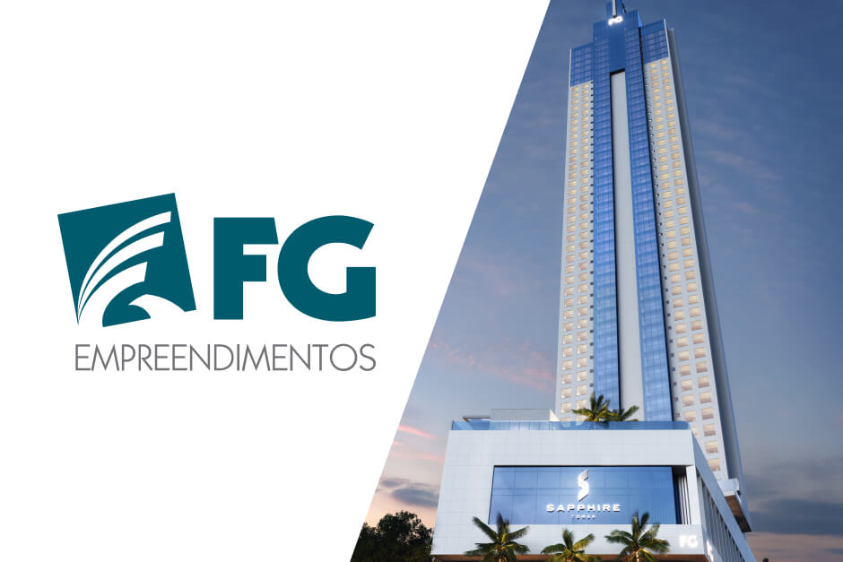 Logo e fachada do Sapphire Tower