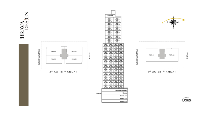 Andares do Opus Brava Design