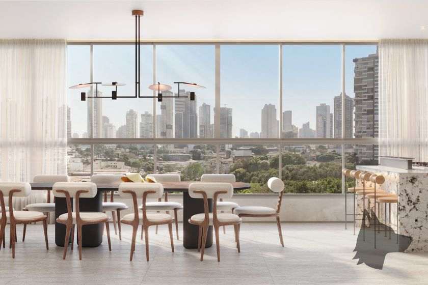 Sala de jantar do apartamento do City Park Royal