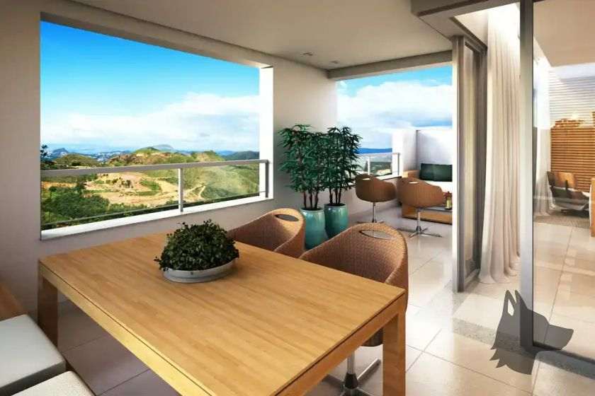 Varanda do apartamento do Prime House, da Minas Brisa