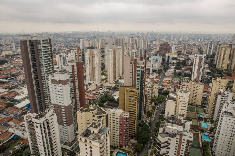 Vista aérea do Tatuapé em São Paulo