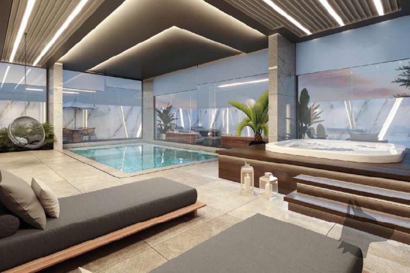 Piscina interna e hidromassagem no Thiesen Residence