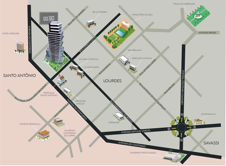 Mapa da localização do José Torres Franco